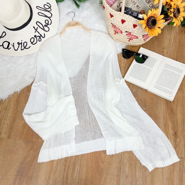 Áo khoác cardigan vải len mỏng cho các nàng