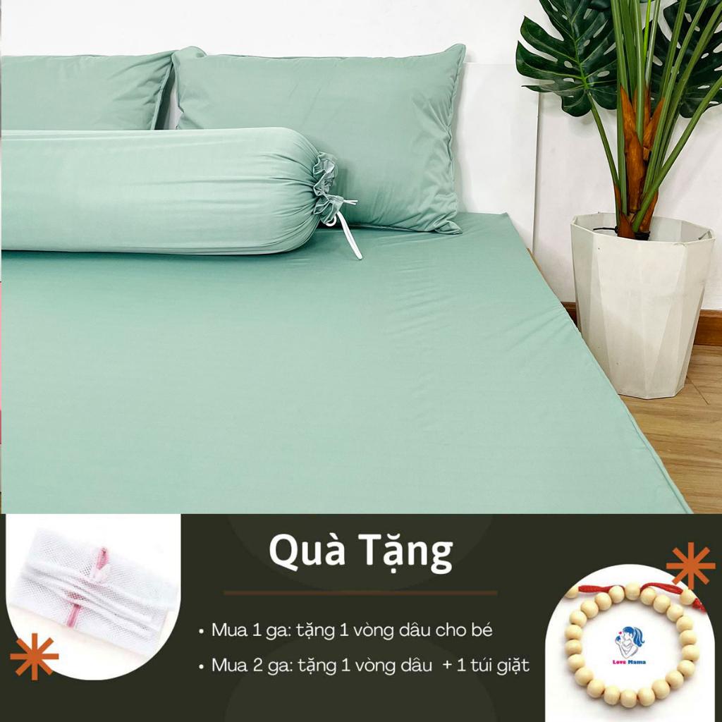 Ga chống thấm Cotton cao cấp một màu xanh Mint không nóng không bí không sột soạt