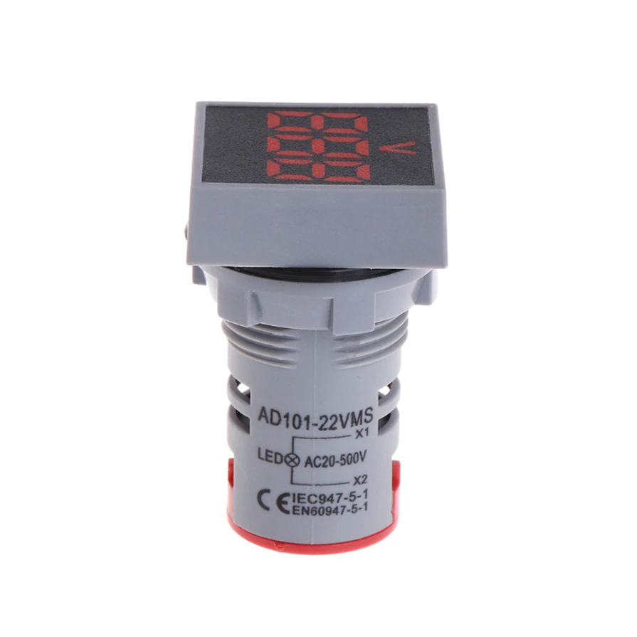 Đèn Báo Điện Áp Xoay Chiều AD16-22DSV Thế 24-500VAC - Mặt Vuông