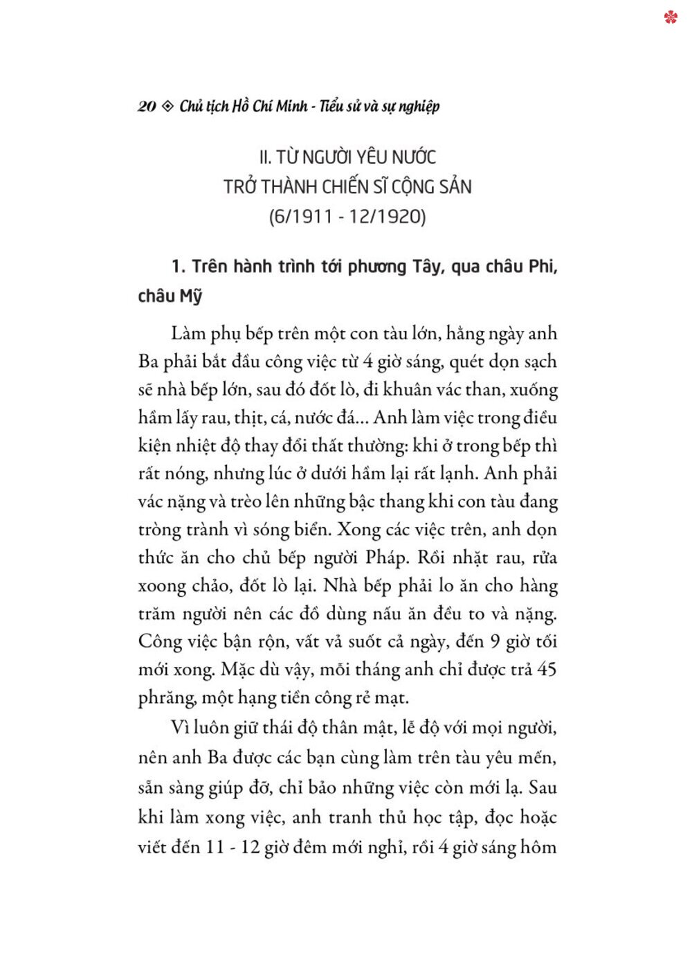 Chủ tịch Hồ Chí Minh - Tiểu sử và sự nghiệp -bản in 2025