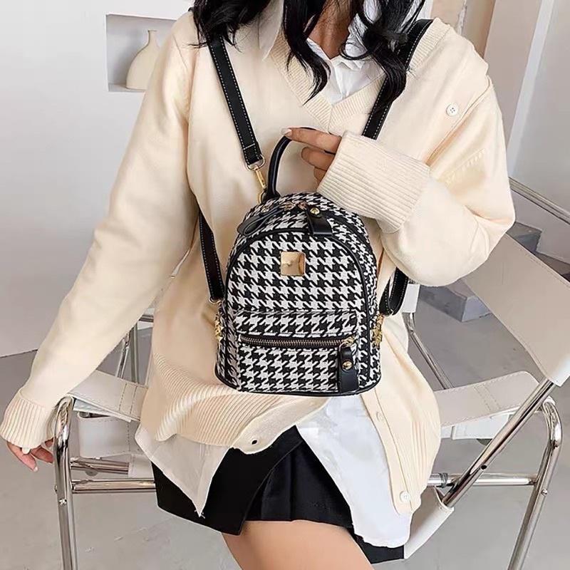 Balo Mini Nữ Thời Trang Du Lịch Đi Học Đi Chơi, Balo Đẹp Ulzzang Caro Phong Cách Hàn Quốc