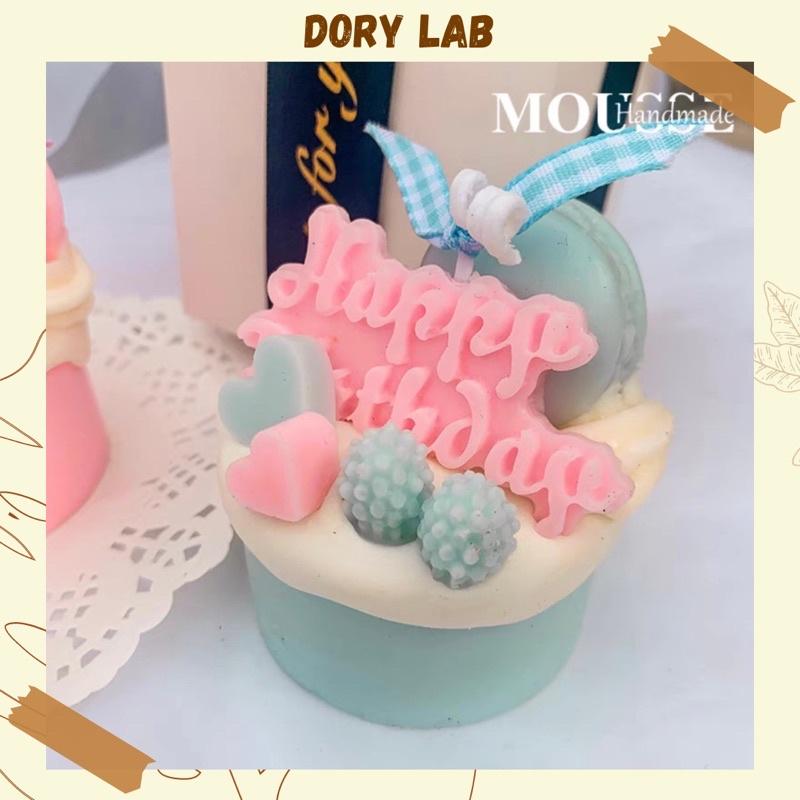 Nến Thơm Bánh Kem Happy Birthday Màu Pastel Ngọt Ngào - Dory Lab