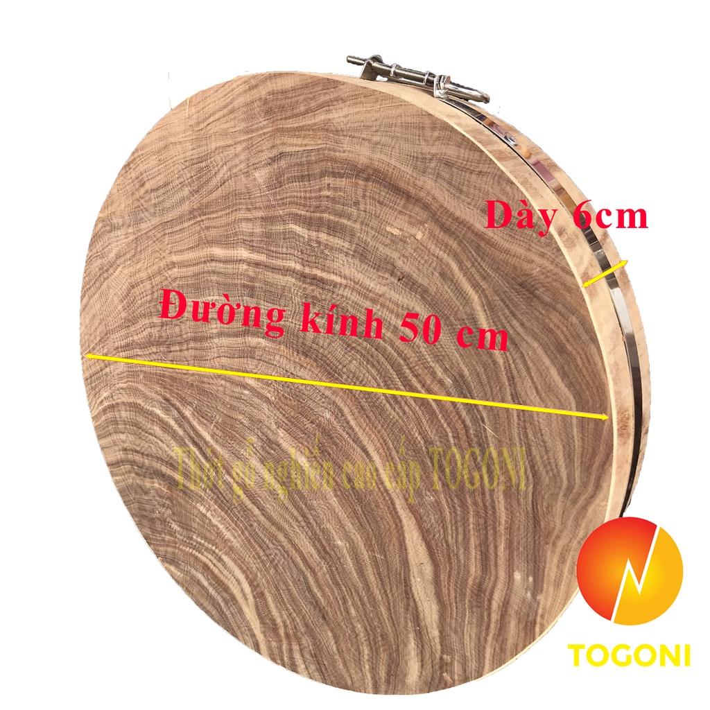 THỚT GỖ NGHIẾN không tâm đường kính 50cm dày 06 cm