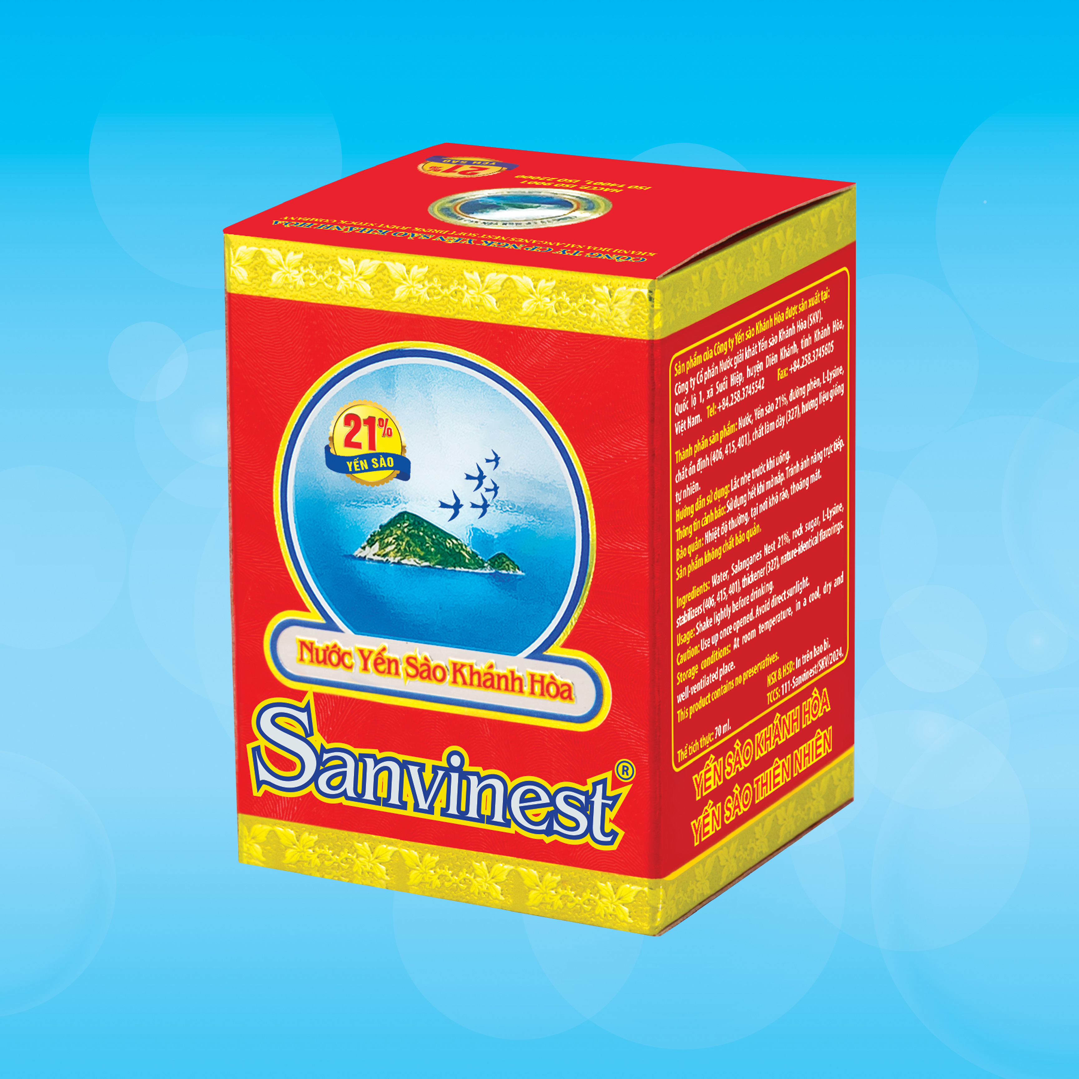 [Combo 20 lọ] Nước Yến sào Sanvinest Khánh Hòa đóng lọ 70ml - S101