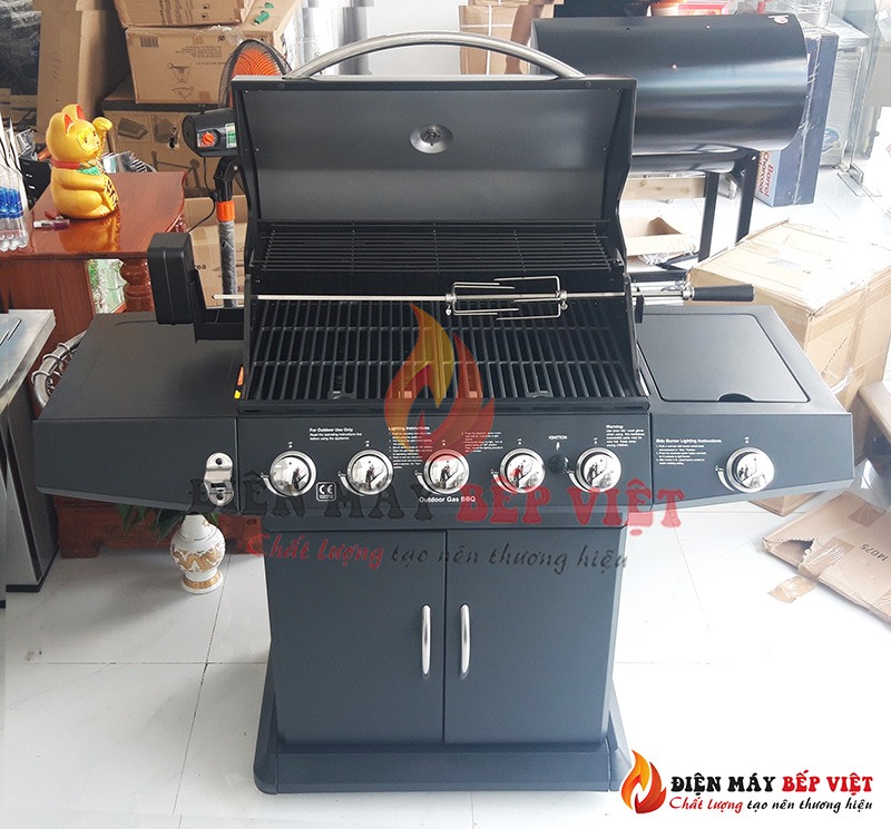 Bếp Nướng Gas Cao Cấp BBQ Grill KS-14075, Bếp Nướng Ngoài Trời, Bếp Nướng Không Khói, Bếp Nướng Sân Vườn