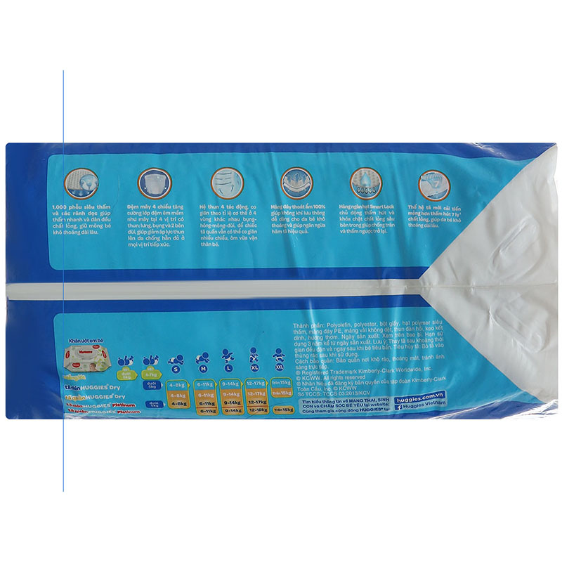 Tã quần Huggies size XXL 30 miếng (cho bé trên 15kg)