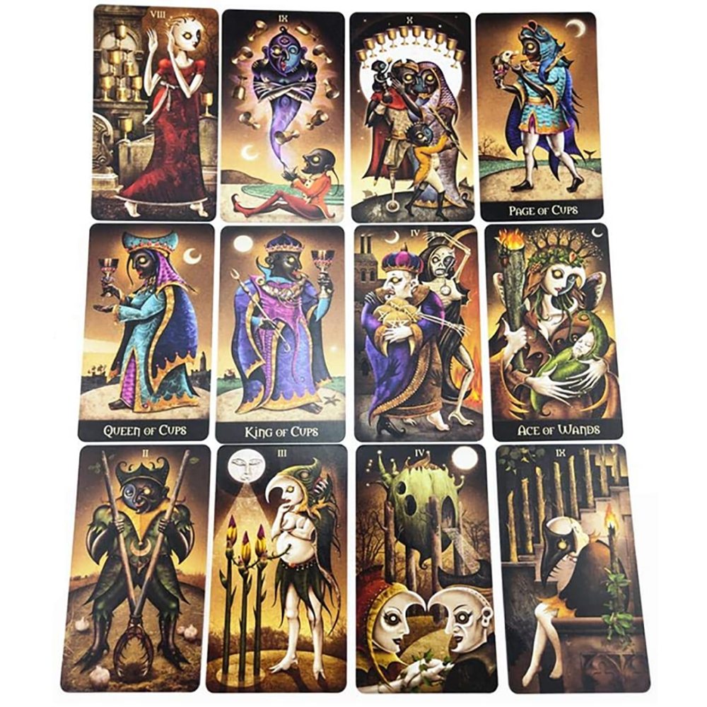 [Size Gốc] Bộ Bài Tarot Deviant Moon Bản Không Viền Borderless 78 Lá Bài Đá Thanh Tẩy