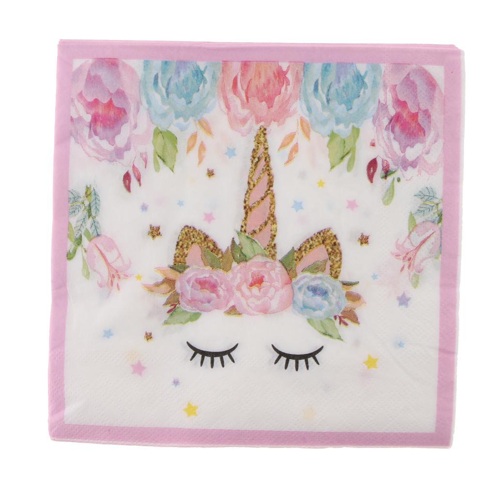 32 Pieces Lovely Magical Paper Napkin Kids Birthday Party Tableware