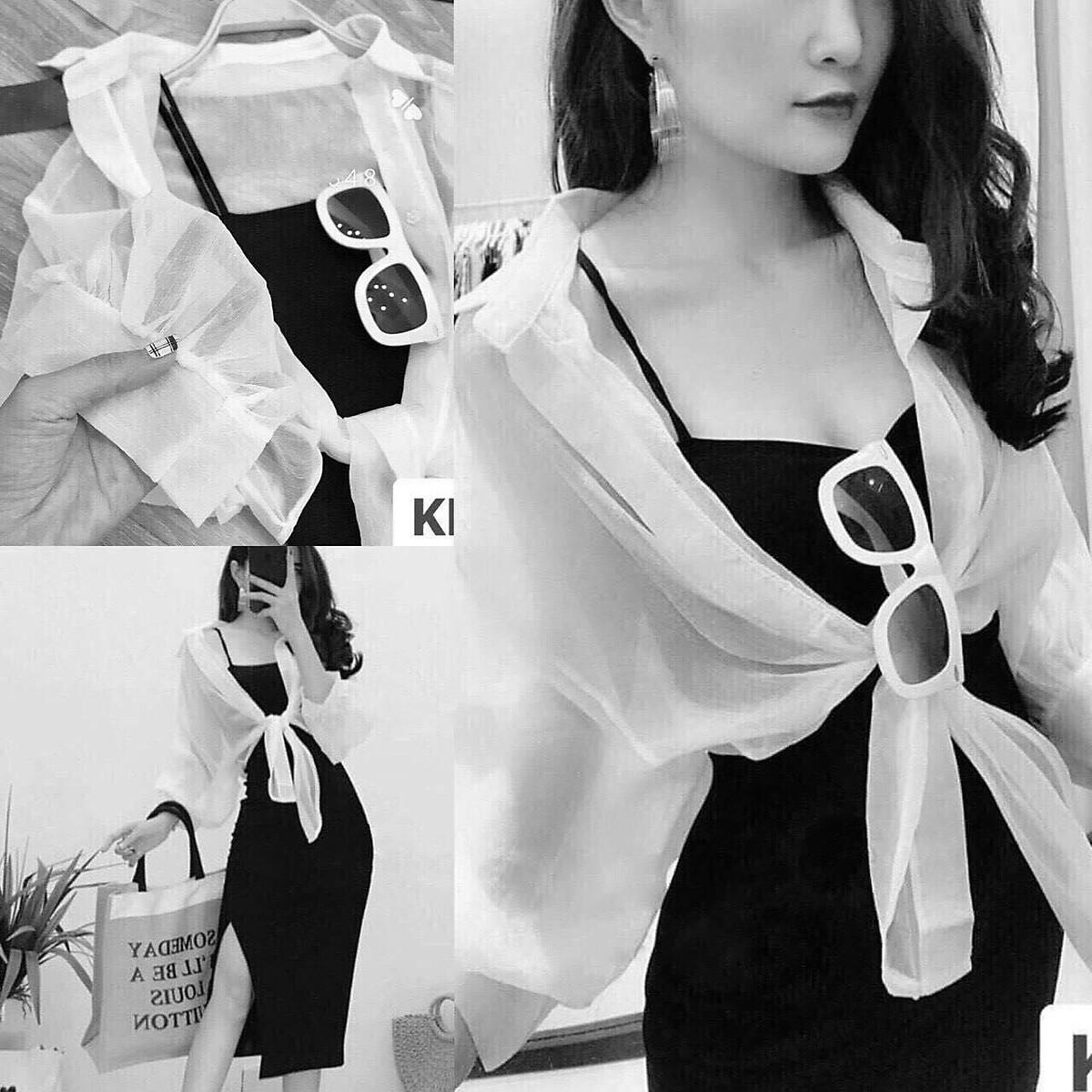 Áo khoác sơ mi voan siêu xinh cực dễ phối đồ