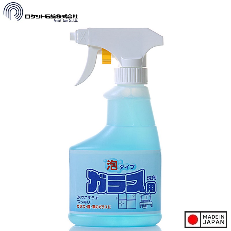 Chai xịt tẩy rửa kính dạng bọt Rocket 300ml - Made in Japan