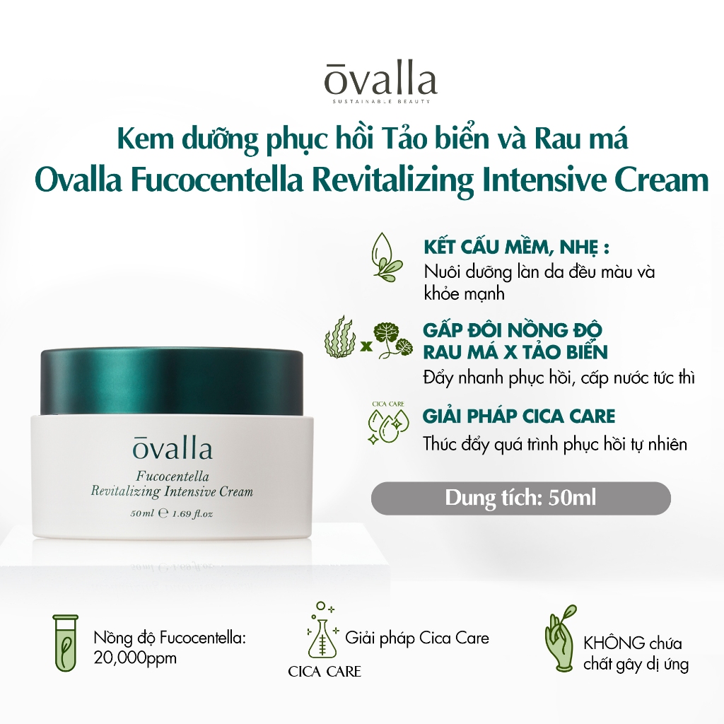 Kem Dưỡng Ẩm OVALLA Giúp Dưỡng Ẩm Phục Hồi Da, Giảm Nếp Nhăn Và Sáng Da (Hũ 50ml)