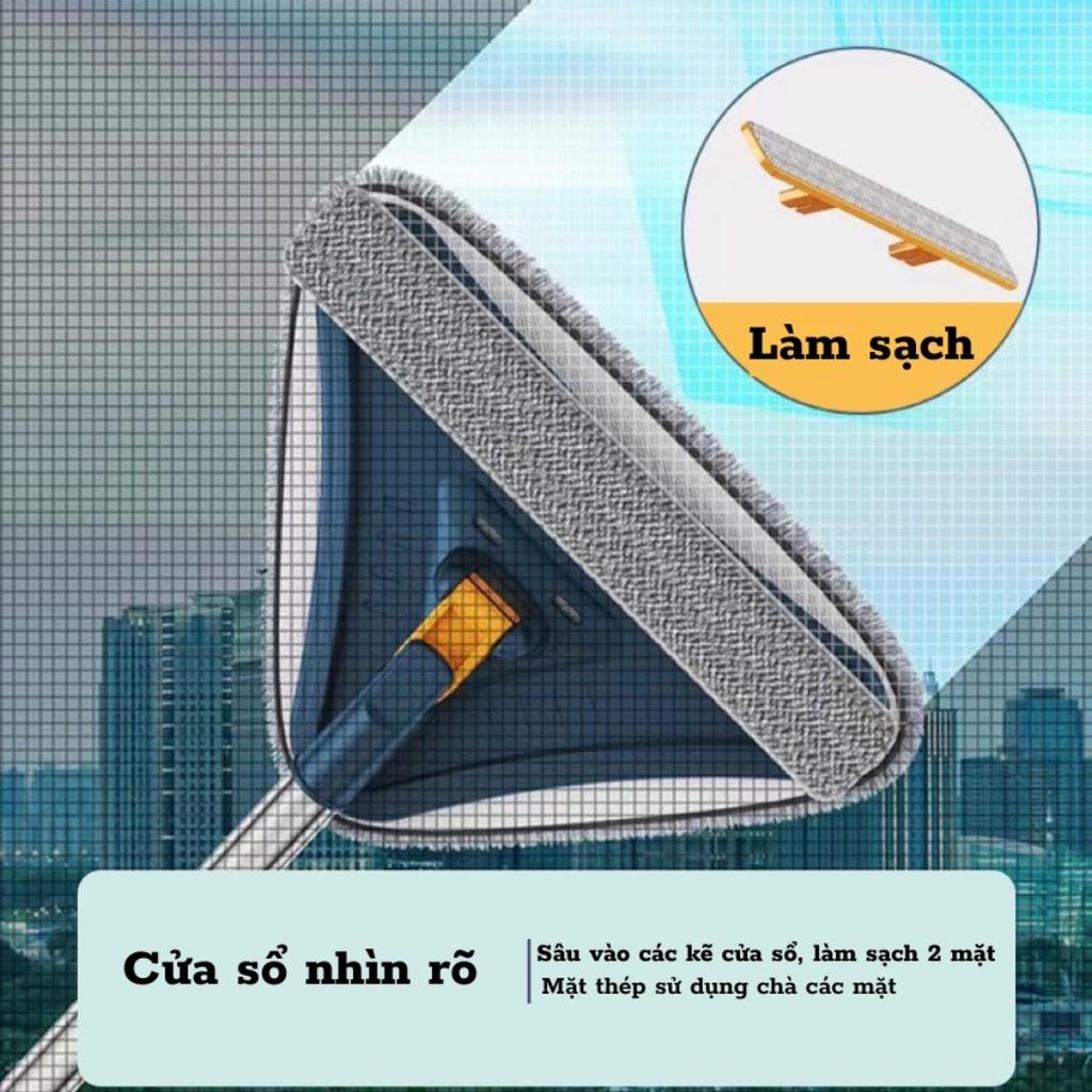 Chổi lau nhà thông minh 5in1 tam giác, chổi quét trần nhà,chổi chà sàn,lau kính thông minh xoay 360 độ chất liệu cao cấp