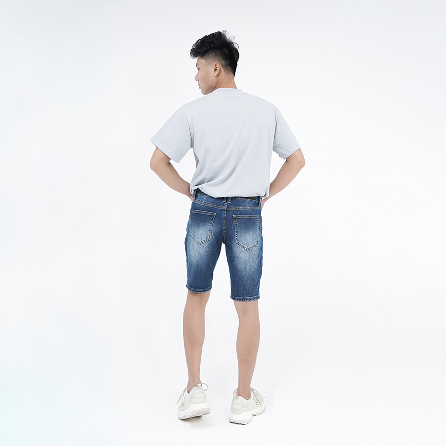 Quần Short Jeans Nam Cao Cấp HUNTER X-RAYS Form Slimfit Thun Màu Xanh S58