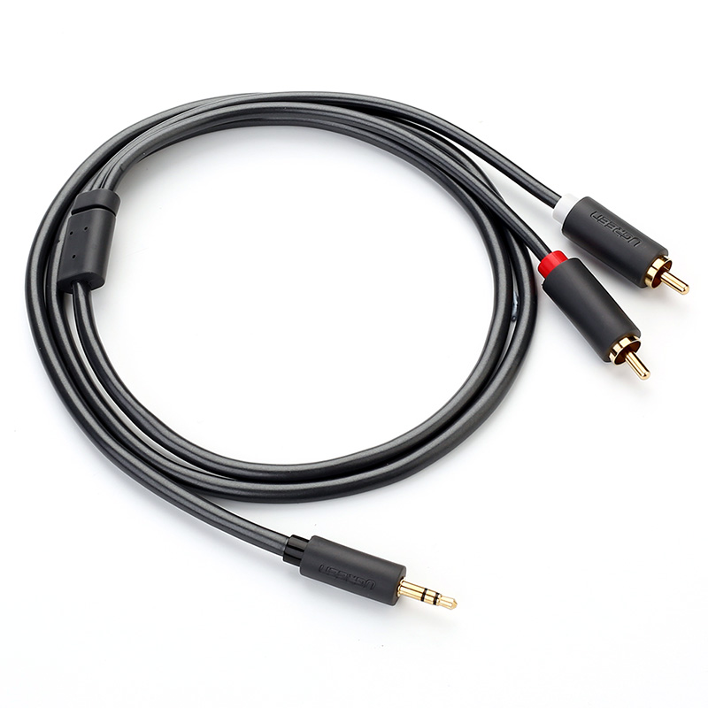 Dây chuyển đổi 3.5mm ra 2RCA Dài 1m UGREEN AV102 10772 - Hàng Chính Hãng