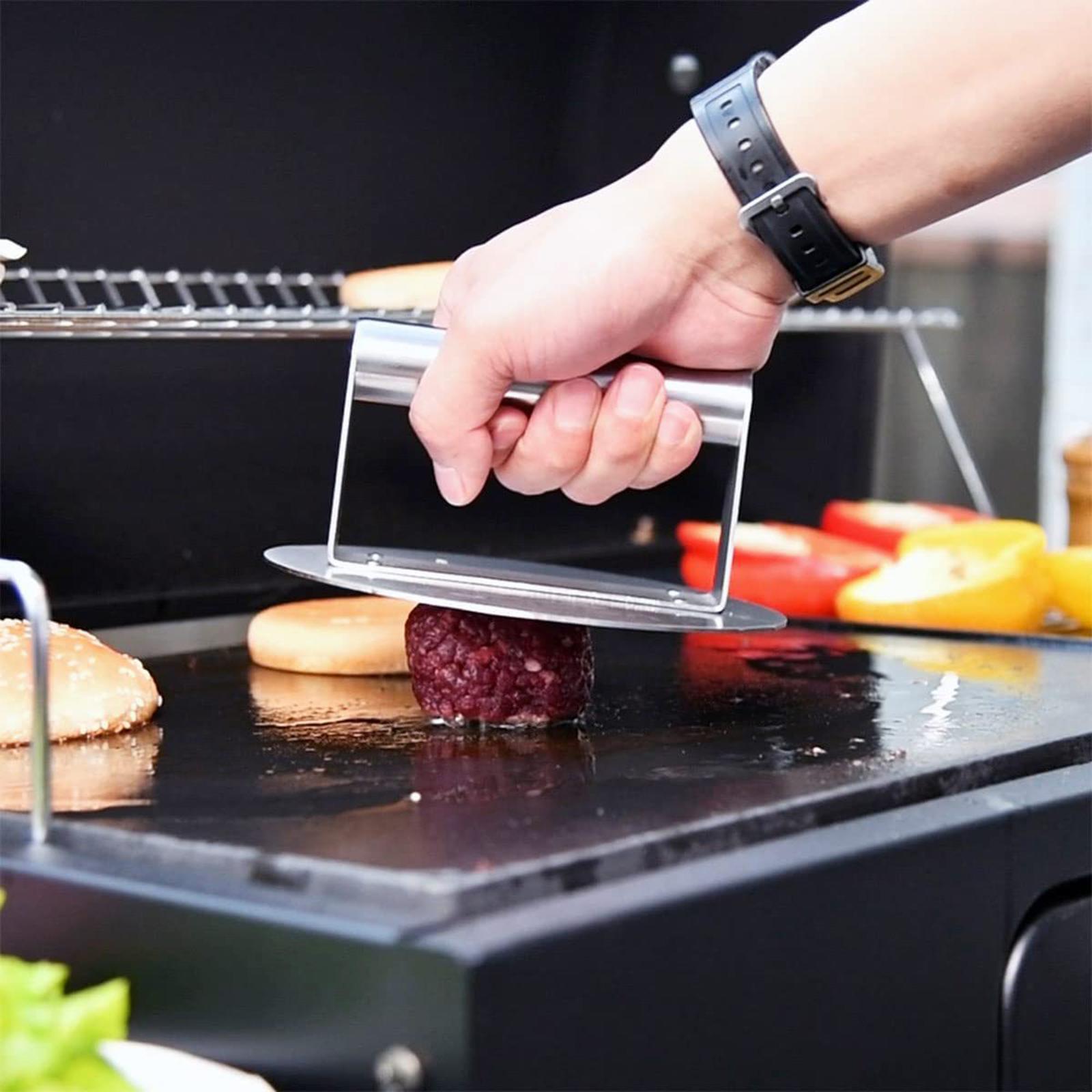 Stainless Steel Burger Press Maker Smooth Meat Looser for Cooking Flatbreads