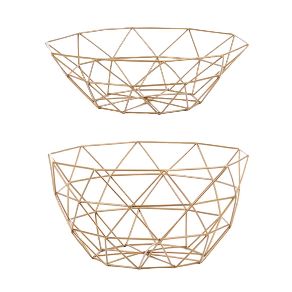 Metal Wire Fruit Snacks Basket Stand for Kitchen -Size S