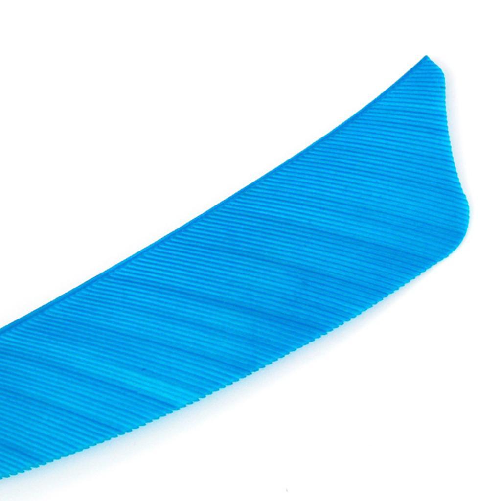 2-6pack 12 Pieces 4 Inch Archery Arrow Feathers Fletchings Vanes Light Blue