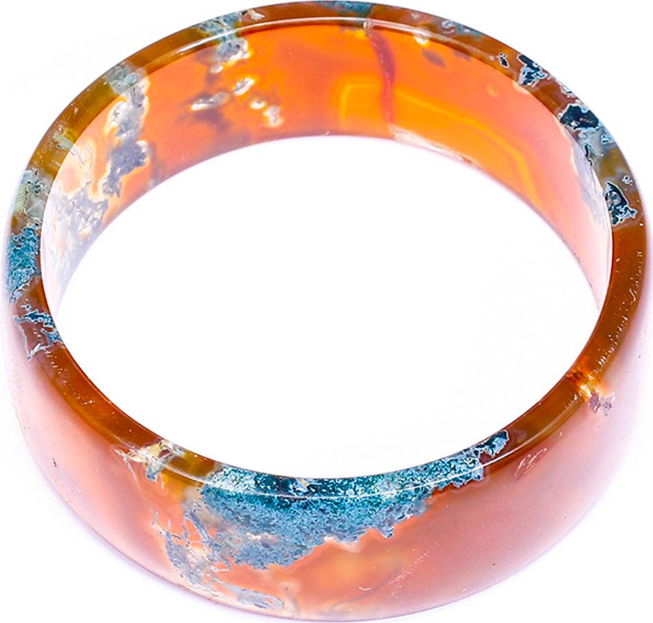 Vòng Tay Băng Ngọc Thủy Tảo Huyết Bản Vuông ni 50mm mệnh hỏa , thổ - Ngọc Quý Gemstones