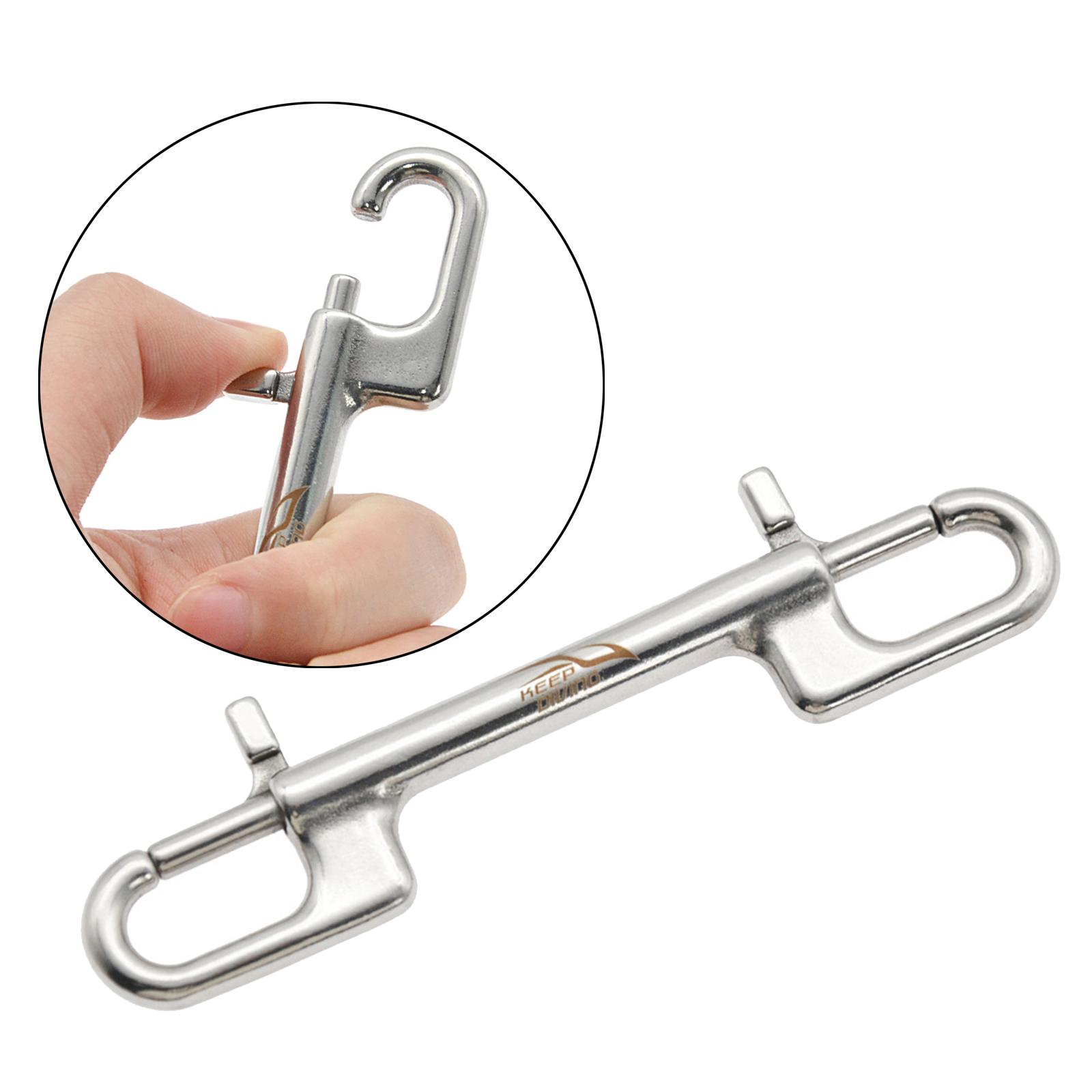 4xStainless Steel Swivel Snap Hook Clip Scuba Diving 12.2cm Double Ended