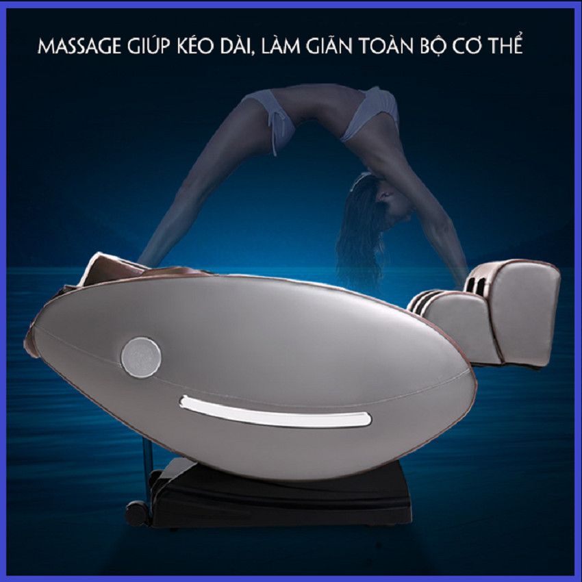 Ghế MASSAGE toàn thân thư giãn trị liệu thế hệ mới bảng điều khiển cảm ứng, loa bluetooth. Tặng kèm bộ 2 ghế đôn sofa cao 42cm màu tặng ngẫu nhiên