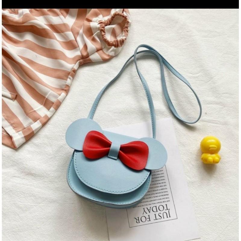 Túi đeo chéo đính nơ mini siêu xinh