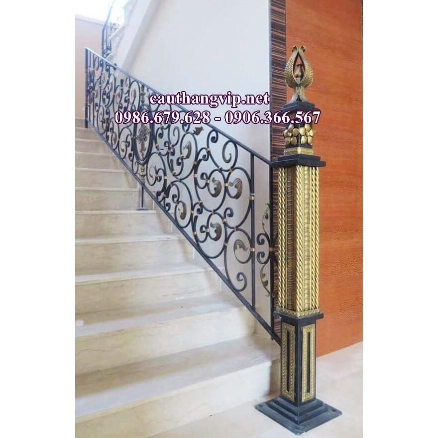 Thi công lan can cầu thang sắt nghệ thuật cho biệt thự
