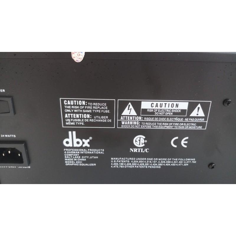 Bộ Lọc xì, lọc âm thanh Equalizer DBX 2231 chính hãng, lọc xì dbx 2231-TĂNG 2 DÂY CANON