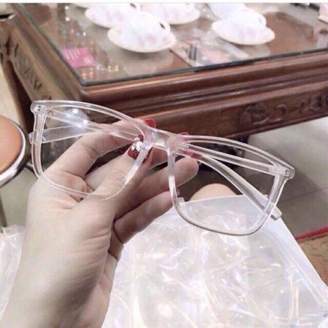 Kính trong suốt nam nữ, gọng kính trong, kính tây trong