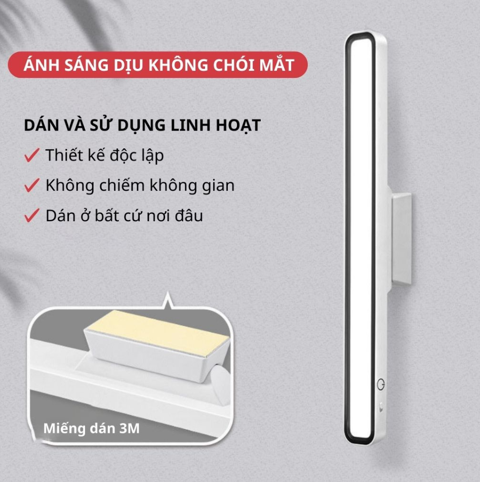 Đèn học chống cận điều chỉnh linh hoạt 32cm, đèn Led gắn bàn học tích điện đa năng điều chỉnh xoay 80 độ Liketech