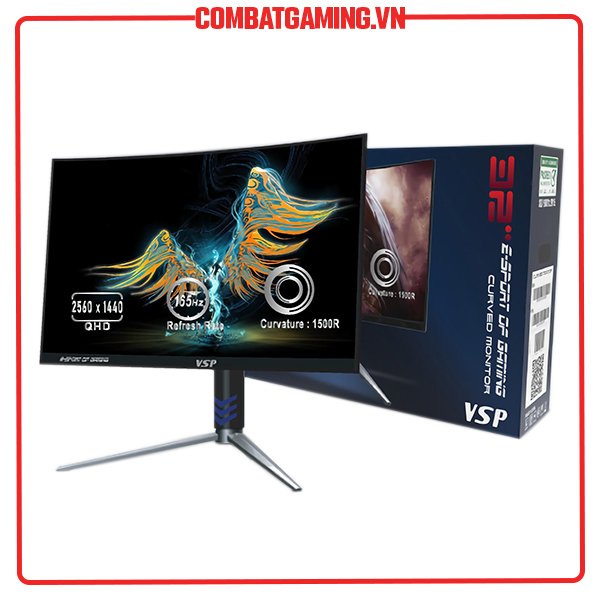 Màn Hình Cong VSP VG325Q 32''/ 2K/ VA/ 165hz/ FreeSync - Hàng Chính Hãng