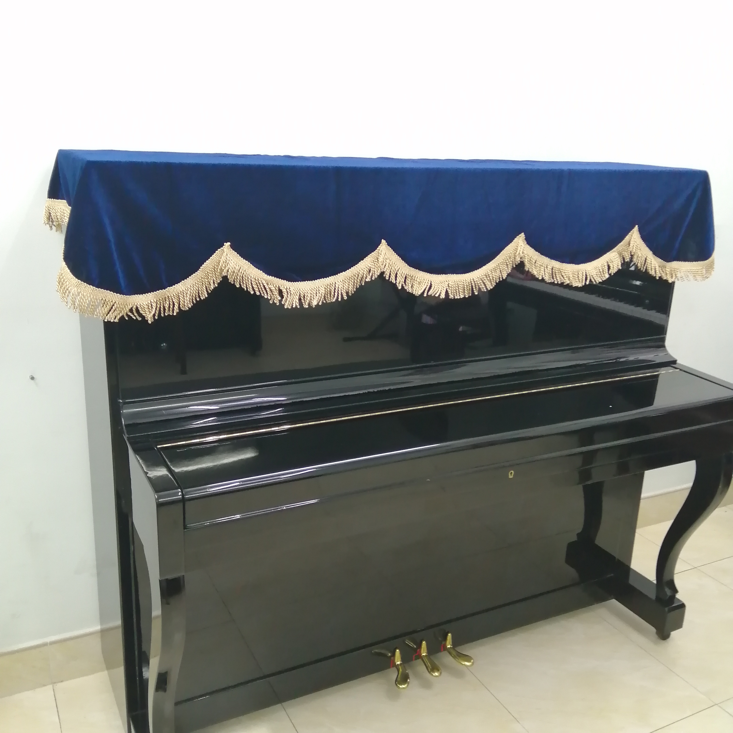 kHĂN TRẢI  PHỦ ĐÀN PIANO CƠ NHUNG DÀY MỀM MỊN MÀU XANH DƯƠNG