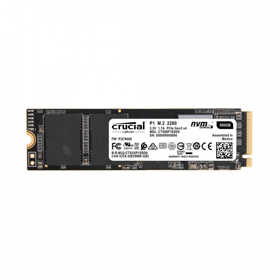 Ổ cứng SSD Crucial P1 500GB M.2 PCIe Gen3 x4 NVMe 3D-NAND QLC CT500P1SSD8 - Hàng Chính Hãng