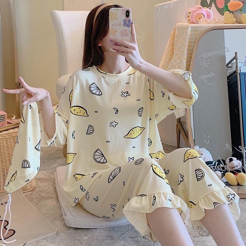 Đồ Bộ nữ lửng mặc nhà , nhiều hình đa dạng chất liệu thun sữa mềm mịn - thấm hút mồ hôi