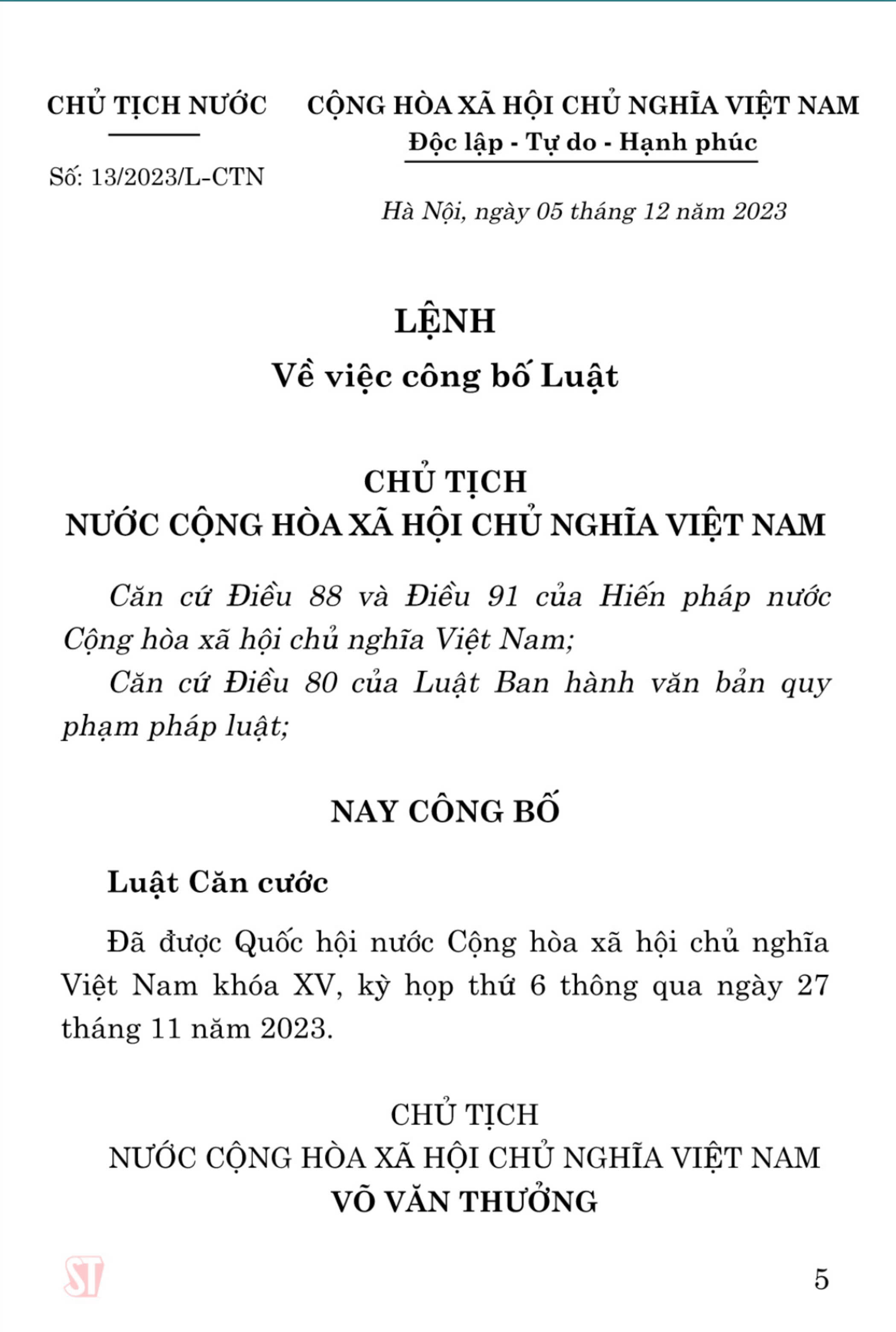 Luật Căn cước công dân (bản in 2024)