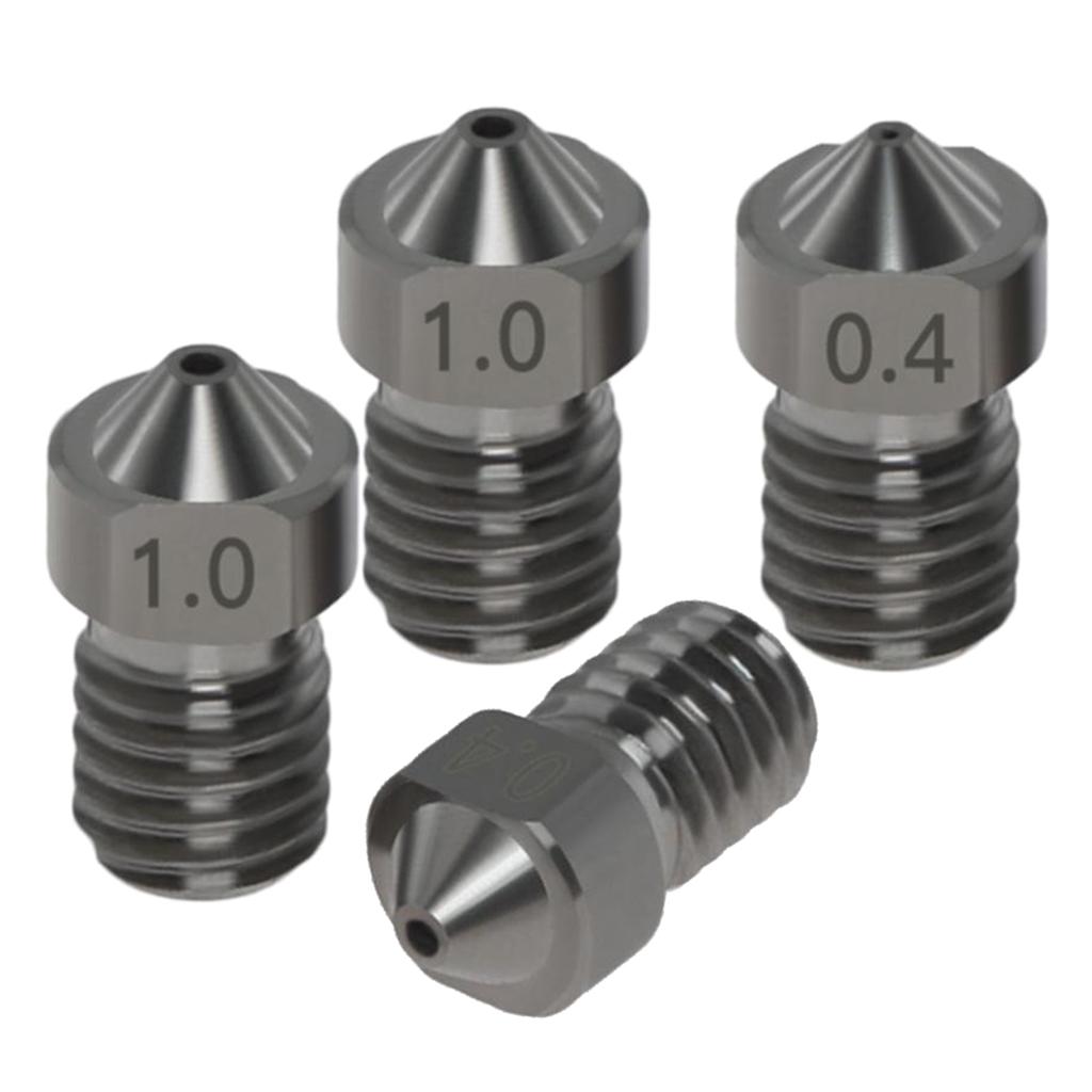 4 Packs 3D Printer 0.2 0.3 0.4 0.5 0.6 1.0mm V6 Nozzles 1.75mm Filament