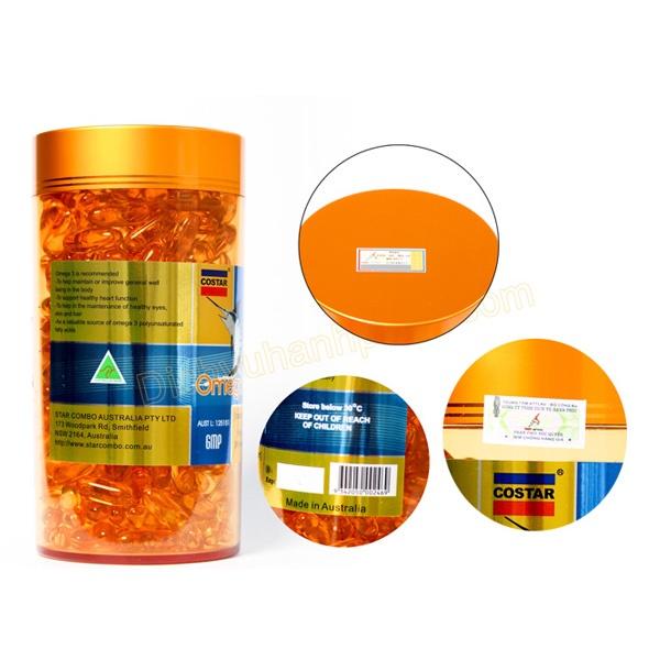 Viên Nang Mềm Dầu Cá Costar Omega 3 giúp sáng mắt cải thiện trí nhớ
