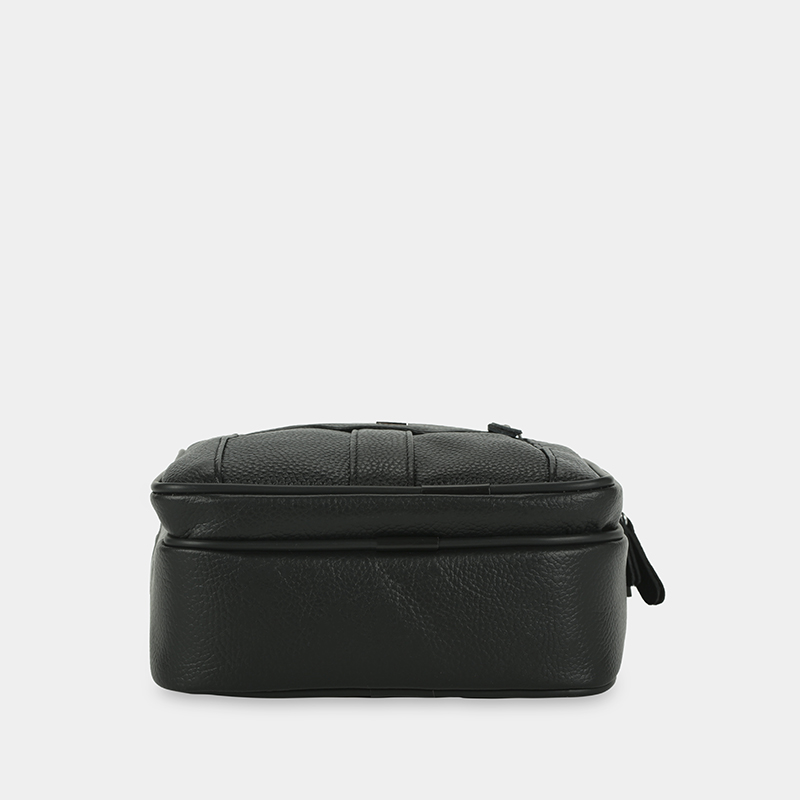 Túi xách nam công sở da thật, túi đeo chéo nam du lịch đựng máy tính bảng 7.9 inch phối nịt IDIGO MB1 - 6018