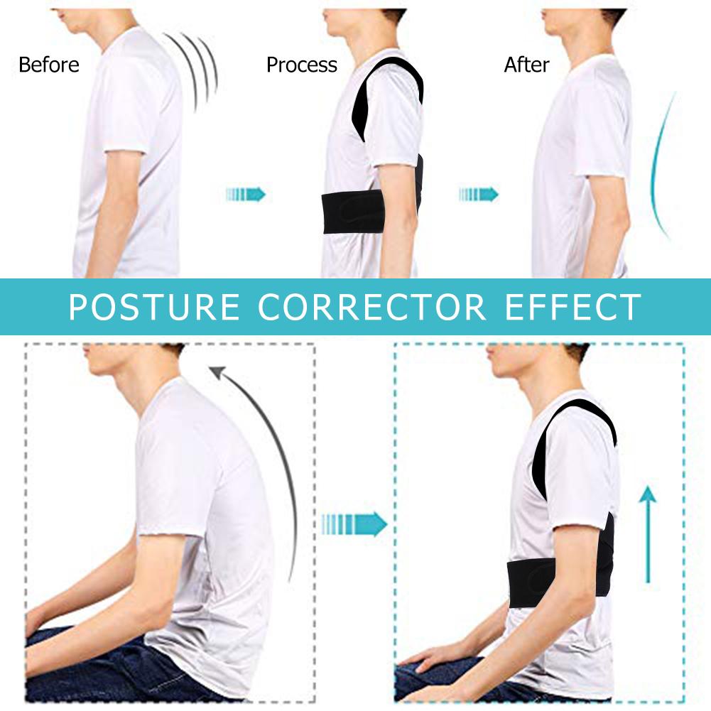 Dây đeo eo tư thế điều chỉnh vành đai tư thế chỉnh sửa lưng hỗ trợ dây đeo dây đai cột sống cho nam giới đàn ông Size: XL