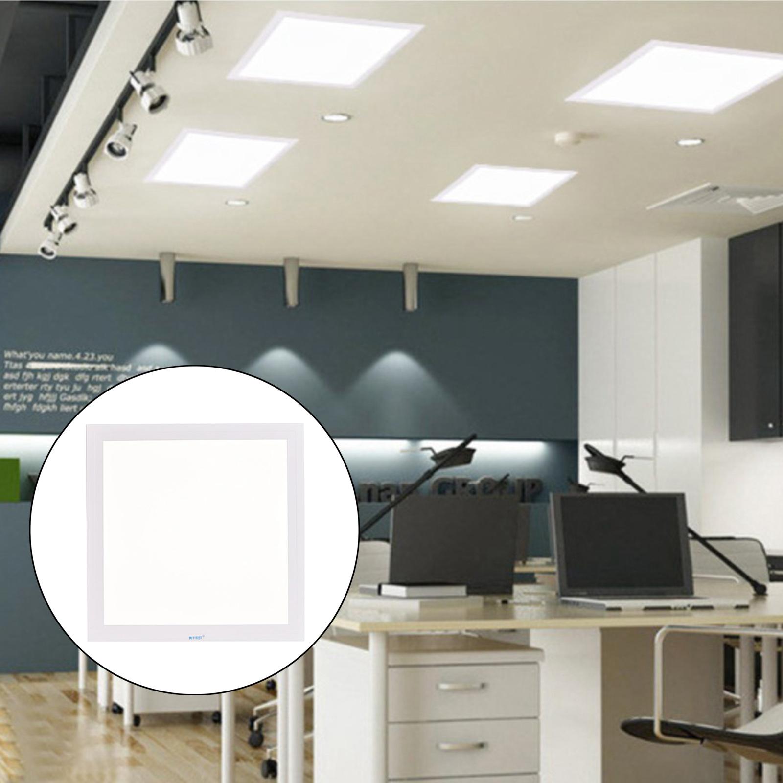 LED Flat Panel Light, 6500K Recessed Edge-Lit Drop Ceiling Troffer Light Fixture, 1500LM Cold White Color Surface Mount Ceiling Light