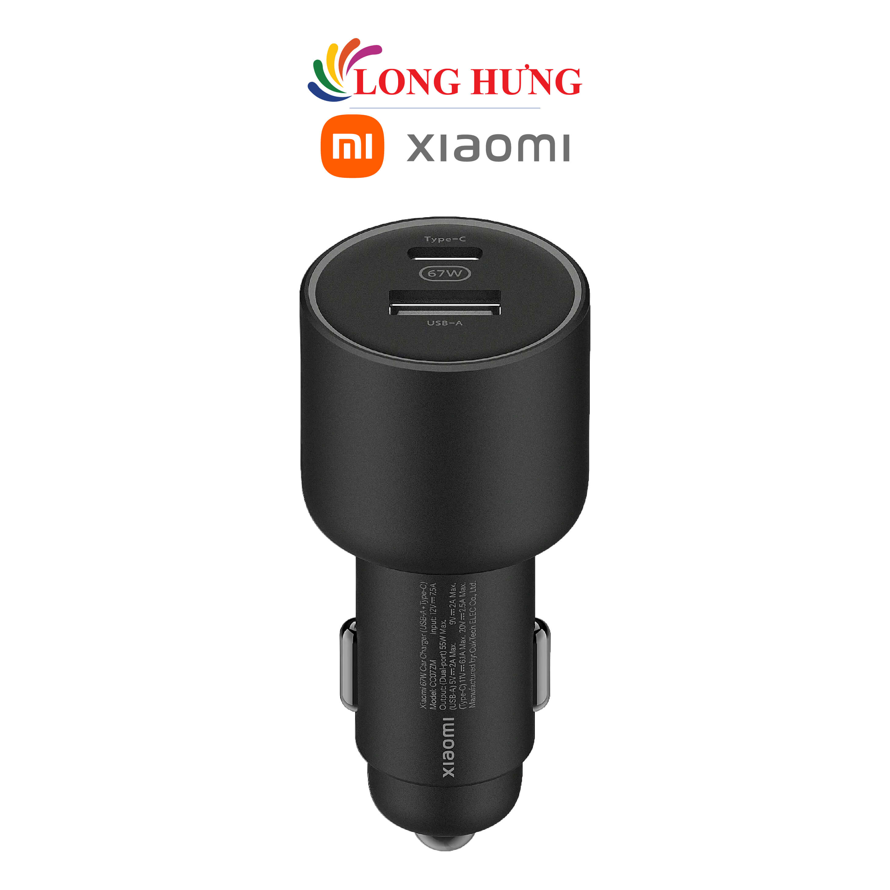 Cốc sạc xe hơi Xiaomi 67W Car Charger BHR6814GL CC07ZM - Hàng chính hãng