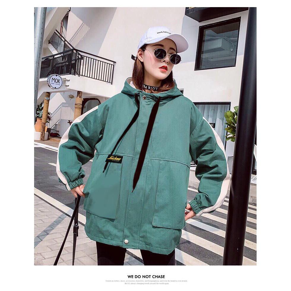 Áo khoác kaki hộp nữ lót dù chất vải xịn, dày dặn, bao đẹp, hình thật