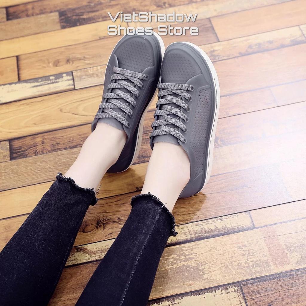 Sneaker nữ - Giày thể thao nữ bằng nhựa - Chất liệu PVC thoáng khí, đế cao su êm, mềm, không ngấm nước - Mã SP HH1925