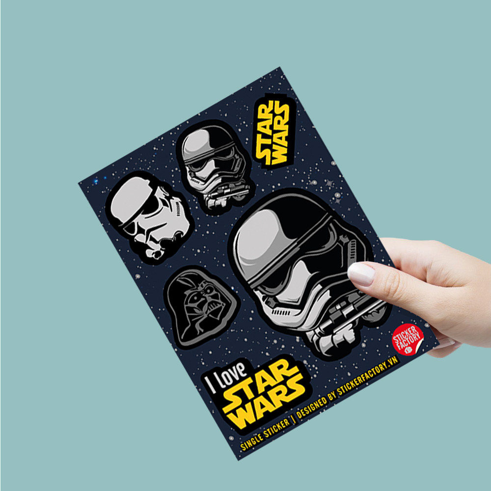 I love Star Wars - Single Sticker hình dán lẻ