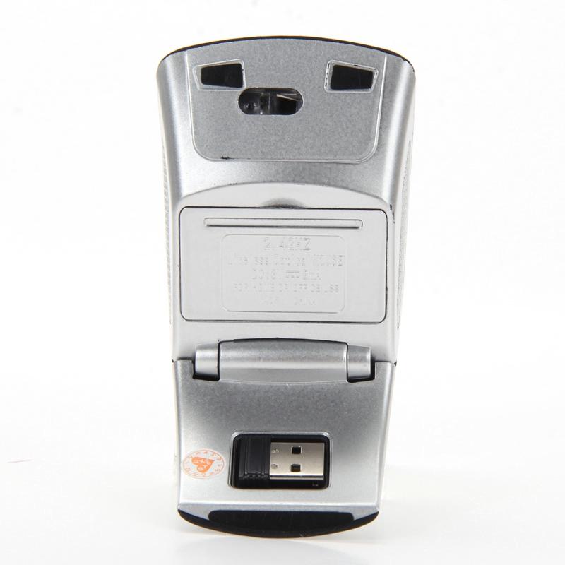 Chuột / chuột không dây có thể gập lại 2,4 GHz + Bộ thu USB 2.0 cho máy tính xách tay PC