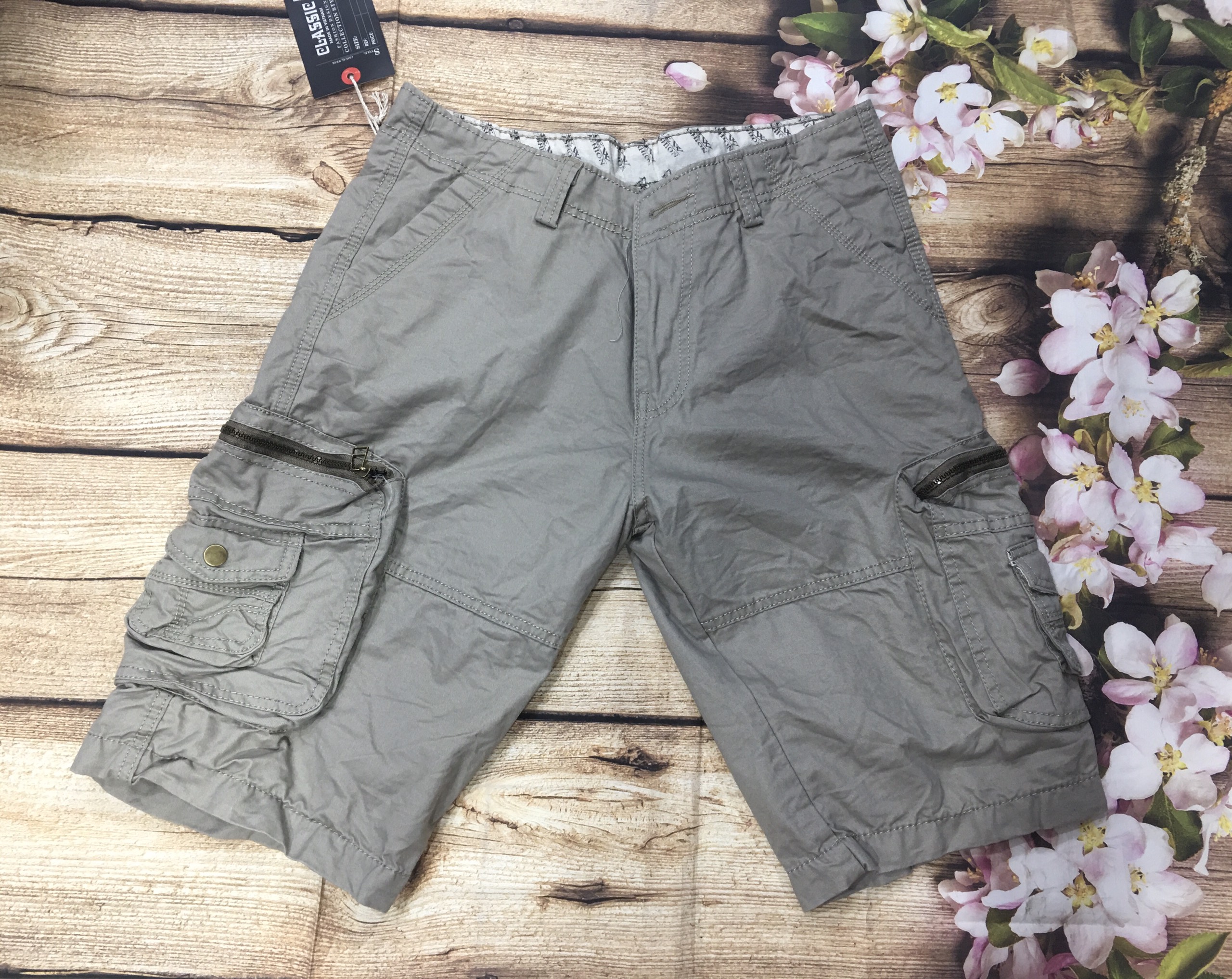 Quần short kaki túi hộp day kéo nam hàng cao cấp