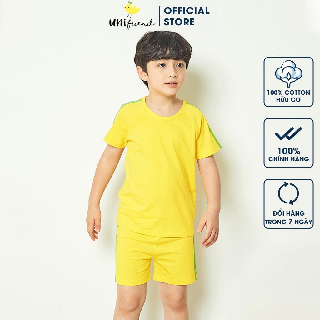 Bộ đồ ngắn cotton mịn bé trai U3037- Unifriend Hàn Quốc, Cotton Organic