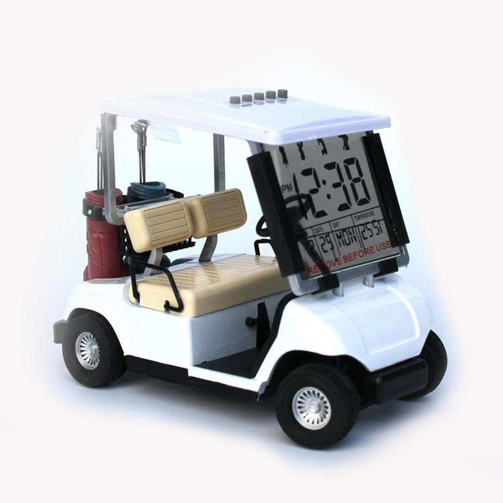 Đồng hồ đa năng có báo thức, lịch vạn niên hình xe gôn mô hình