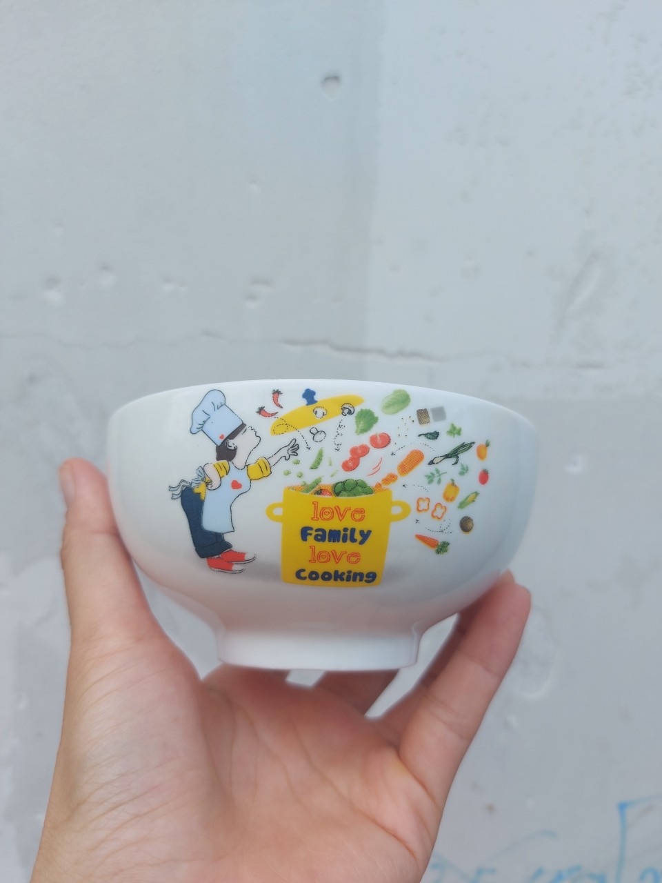 Combo 06 chén cơm sứ cao cấp họa tiết Cooking
