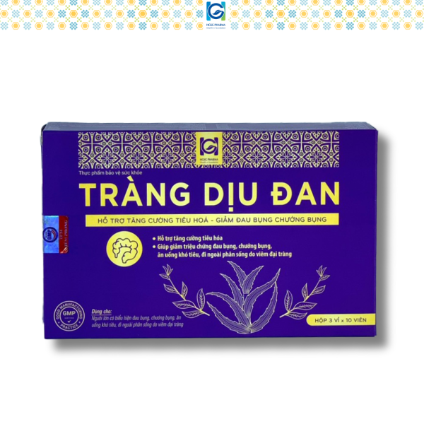 Viên uống giảm triệu chứng đau bụng, chướng bụng, khó tiêu TRÀNG DỊU ĐAN