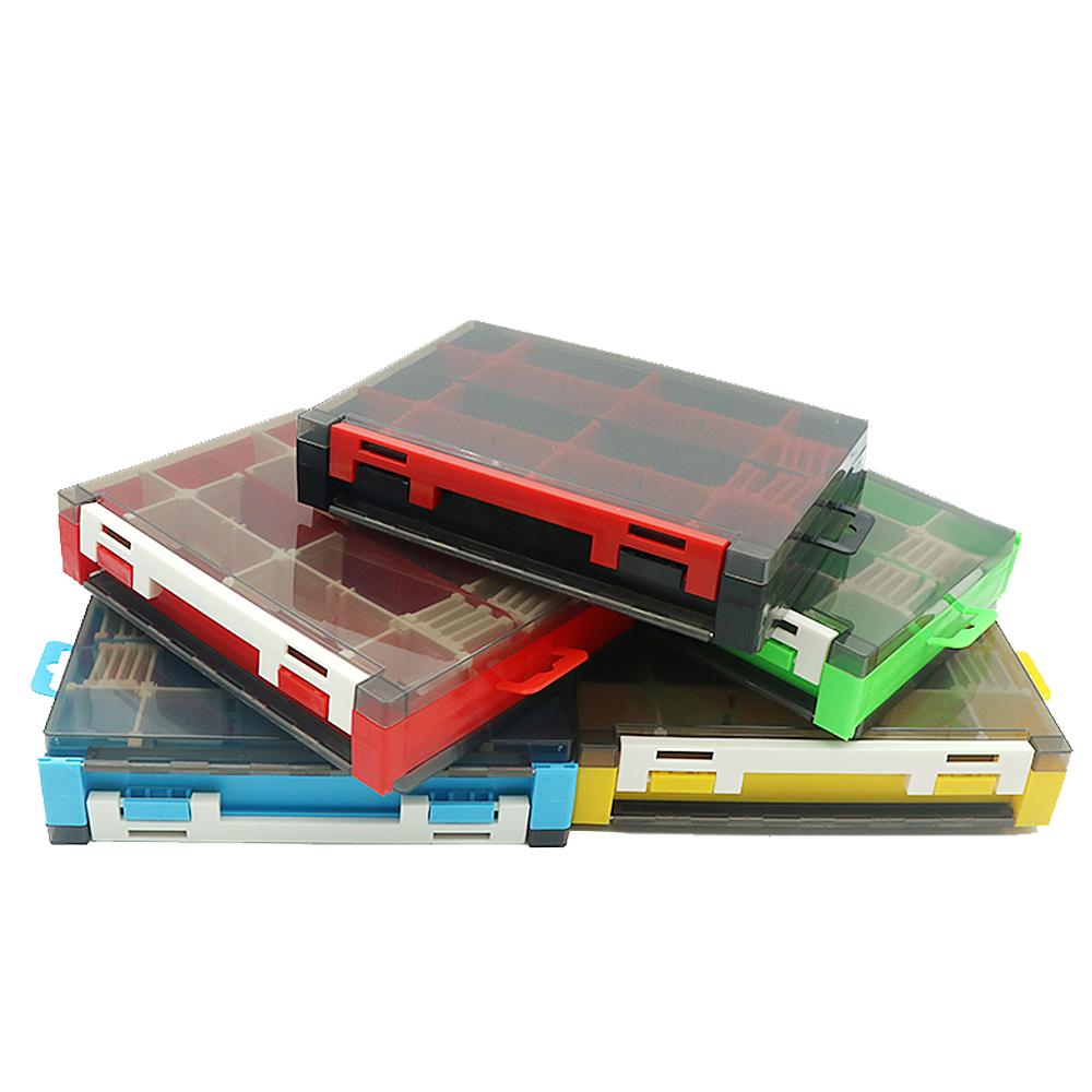 Double Sided Fishing Storage Case Bait Box Lures Organizer Fishing Tackle Container